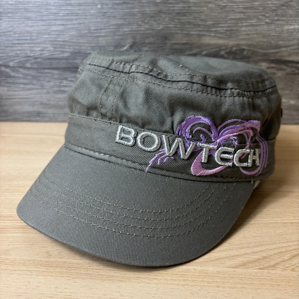 Bowtech Hat Cap Strap Womens Gray Cadet Army Cap Hunting Outdoors